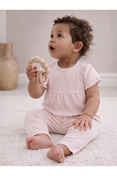 Victor and Jane Infant Girls 2-Pack Rib T-Shirts & 2-Pack Rib Leggings Set