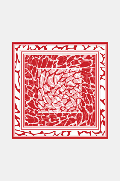 Vakko KIRMIZI DESENLİ TWİLL EŞARP