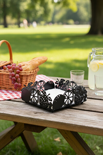 Grandmix Decorative Patterned Metal Napkin Holder Kitchen Organizer