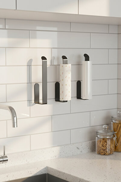 Grandmix 3'lü Kağıt Havluluk Seti Duvara Monte Mutfak Havlu Askısı ve Banyo H...