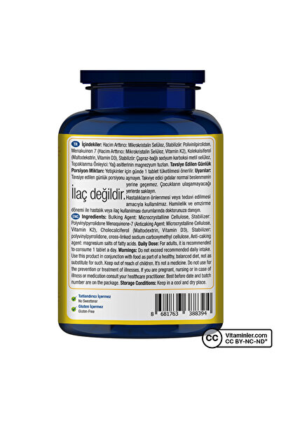 One Up D3 + K2 Vitamini 120 Tablet - AROMASIZ