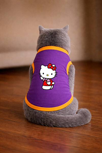 petite pati قميص مطبوع عليه قطط من Mor Hello K1 مقاس M (100% قطن ممشط)