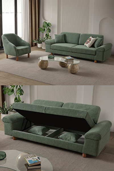 indes home Armada 3+1 Koltuk Takımı Yeşil