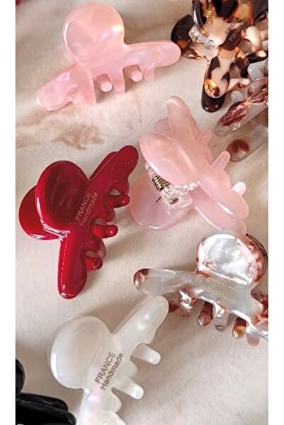 Xui Trend Marka Model (ysho) Asetat Kemik Sedefli Pembe / Işıltılı Mandal Tok...