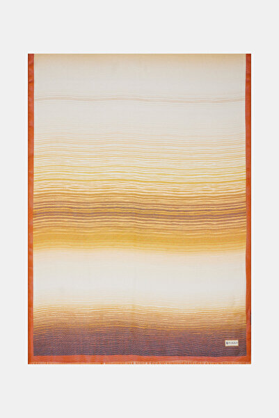 Vakko SARI ŞAL DESENLİ ETAMİN VUAL ŞAL