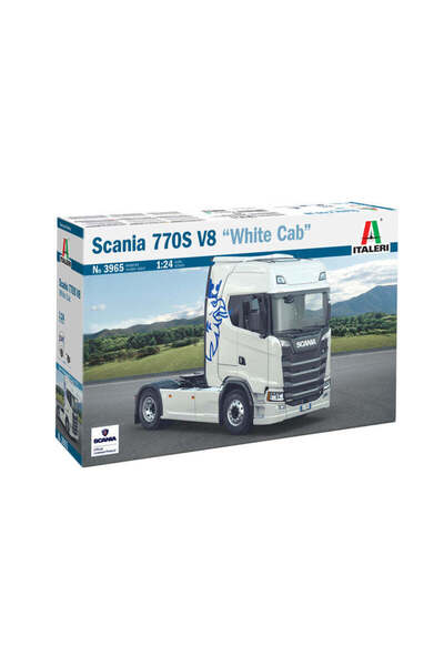 İtaleri Camion și remorcă Scania 770 S V 8 „Cabină albă” Scara 1:24 3965