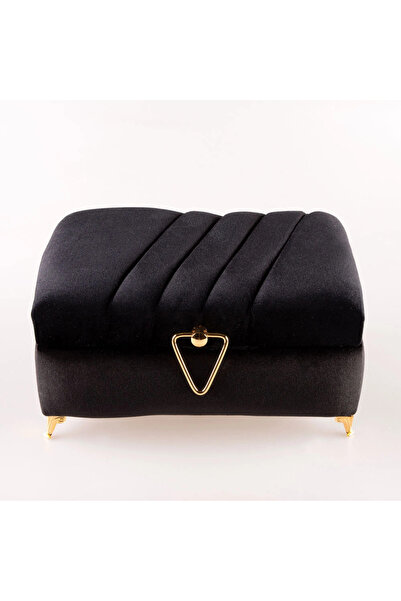 Hayrat Neşriyat Velvet Chest Box for Dowry and Quran, Striped (Black, Hollow ...