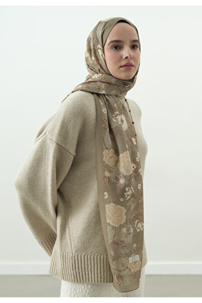 Fresh Reverie Patterned Cotton Viscose Shawl Çağla