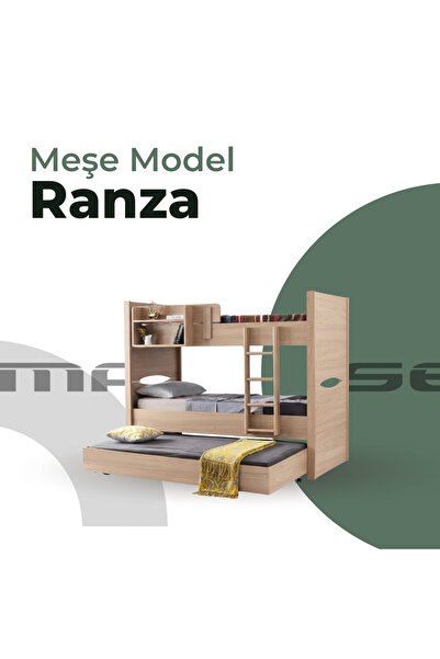 masseymobilya Odanız Şık Tasarım Katacak Model Ayrılabilir Meşe Ranza