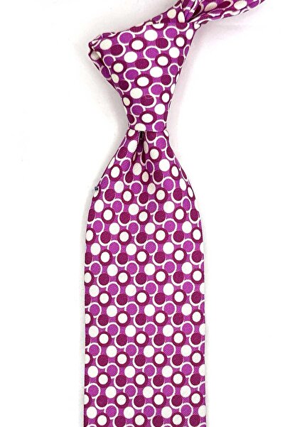 Kravatkolik ربطة عنق من الحرير الإيطالي بنمط روبيانا ستايل باللون الفوشيا بنق...