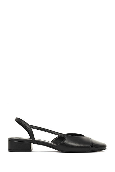 Derimod Women's Black Open-Back Leather Ballerinas 26Pfd160718