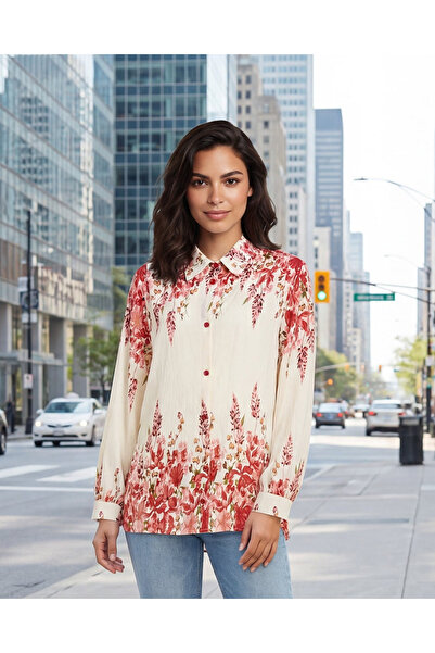 REDTAG Women Beige Printed Blouse