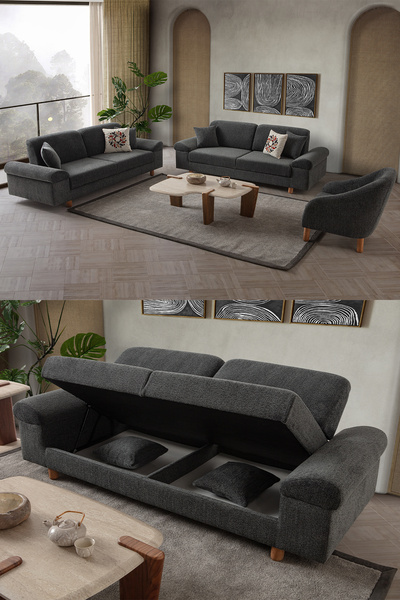 indes home Armada 3+3+1 Koltuk Takımı Antrasit