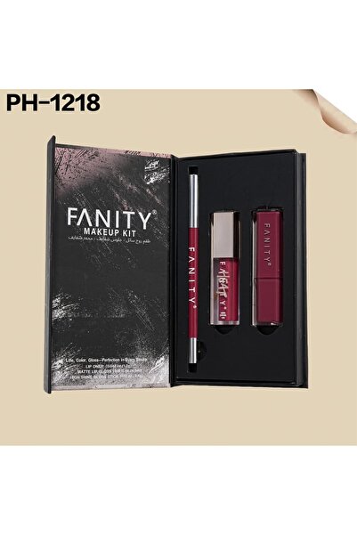 fanity Liquid lipstick set + lip gloss + lip liner from