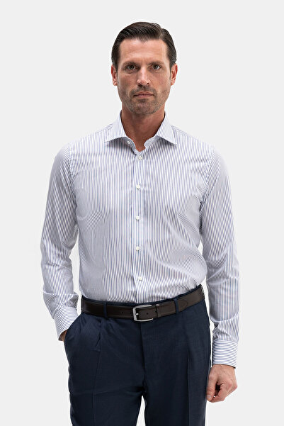 Vakko ÇİZGİLİ DESENLİ PAMUK GÖMLEK