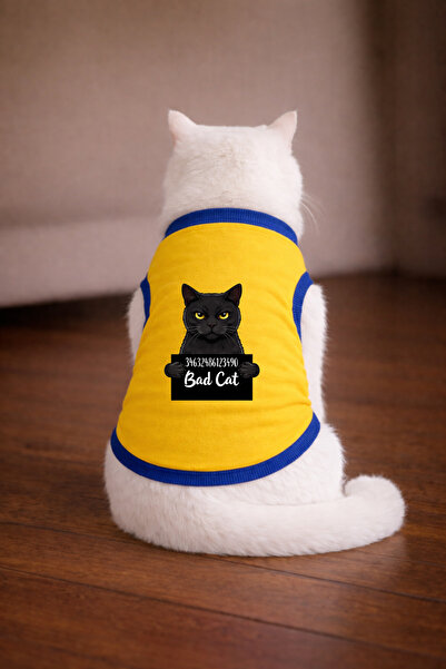 petite pati تيشيرت للقطط مطبوع باللون الأسود من ساري وانتد مقاس 2XL (100% قطن...