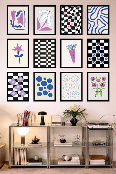 UNT Bucătărie cu aspect de cadru cu 12 rame |   Modern |   Set de pictură cu ...