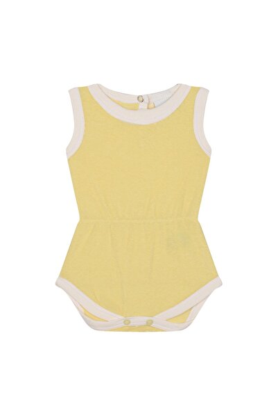 Antebies Organic Gots Certified Yellow Towel White Contrast Detailed Waistban...