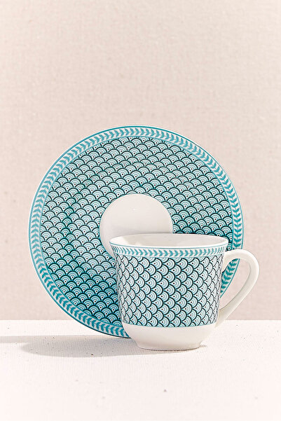 Paşabahçe Herringbone Porselen Yeşil Türk Kahvesi Fincan