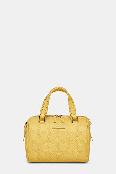 Vakko SARI MONOGRAM DERİ ÇANTA