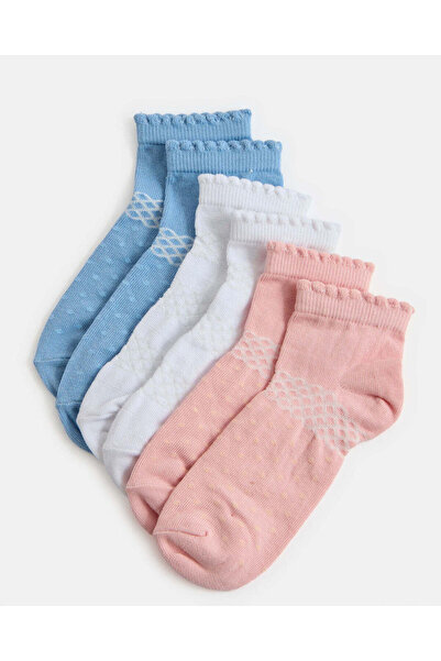 REDTAG Senior Girls Assorted Ankle Length Socks Set (3 Pairs)