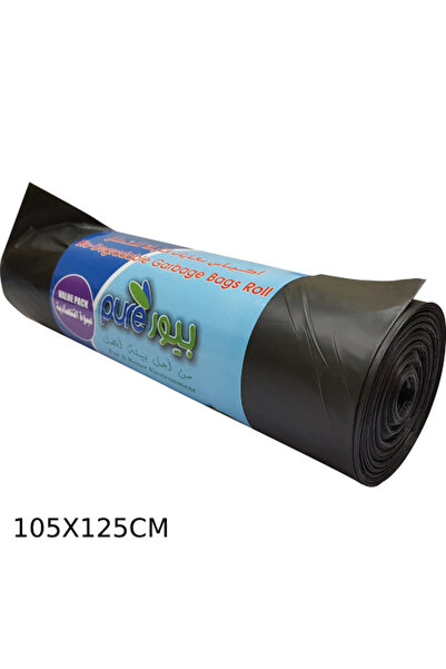 Pure حقيبة قمامة بلاستيكية من البولي إيثيلين عالي الكثافة من بلاست تك، 10 قطع...