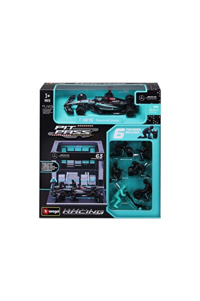 BBURAGO 1:43 Trecere la boxele din Formula – Mercedes AMG Petronas W 15 Team ...