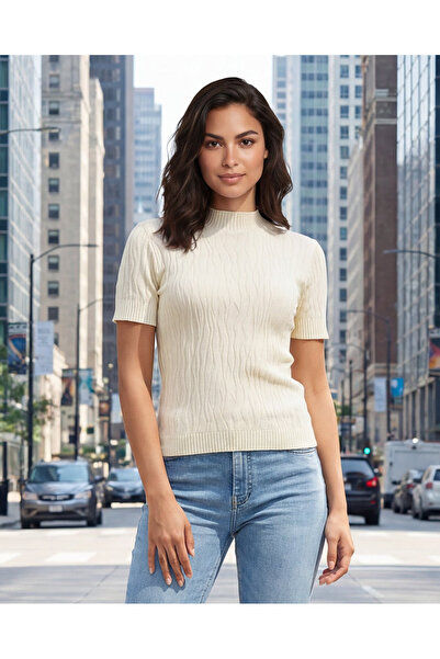 REDTAG Women Beige Jersey Top