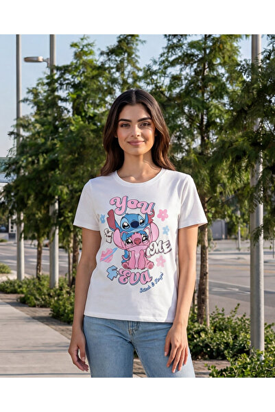 REDTAG تي شيرت نسائي أبيض مطبوع