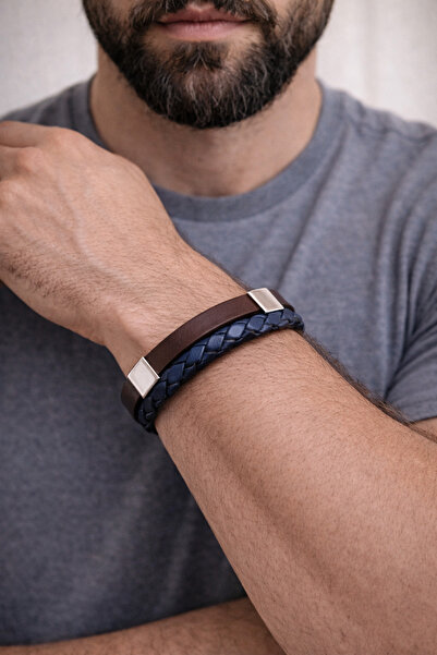 HER ŞEY NOTA www.herseynota.com سوار رجالي من الجلد الطبيعي من Urban Navy - ب...