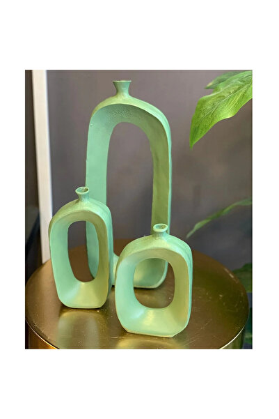 Nonno dekor Ceramic 3 Piece Oval Vase, Bohemia Style, Trinket, Decoration