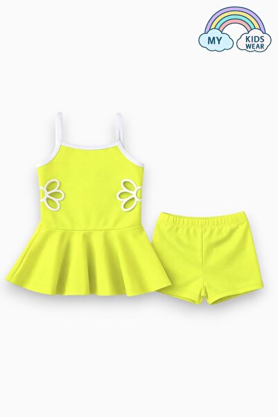 My Kids Wear Costum de baie pentru fete, cu broderie, model chelner, 5-14 ani...