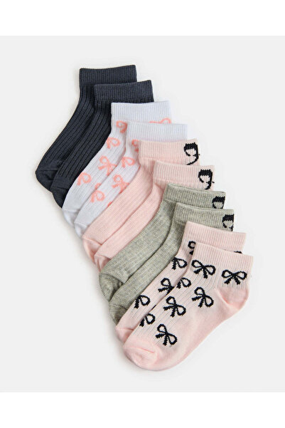 REDTAG مجموعة جوارب قصيرة متنوعة للبنات (5 أزواج)