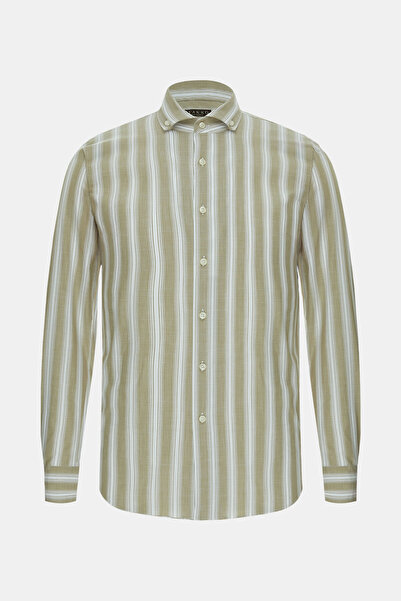 Vakko ÇİZGİLİ DESENLİ SPOR GÖMLEK