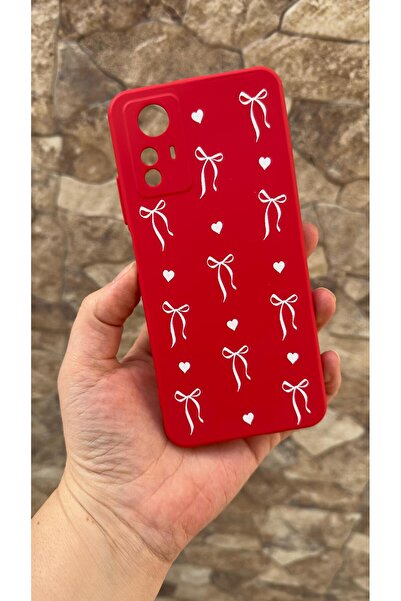 Vip Case Redmi Note 12S Compatible Heart Bow Patterned Silicone Shock-Absorbi...