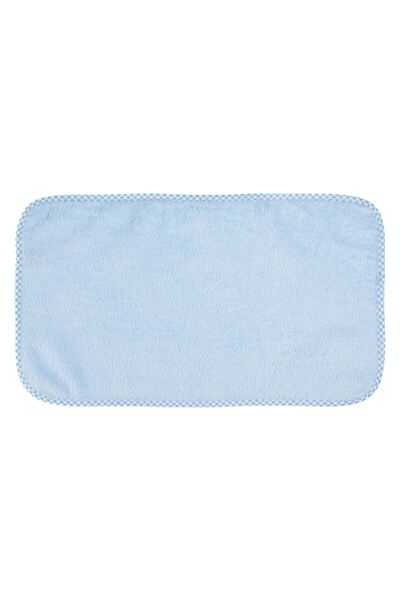 OEM Checkered edge blue cotton face towel 50x30cm