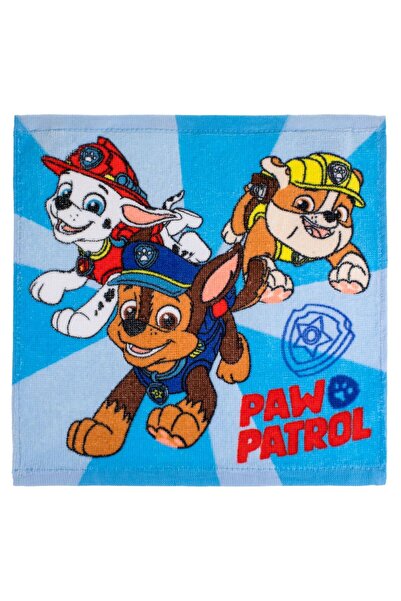 OEM Blue cotton paw patrol patterned towel for boys 30x30cm