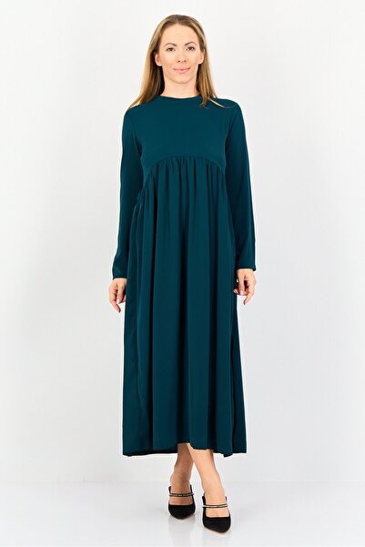 Ulyashova Women Plain Maxi Dress, Green