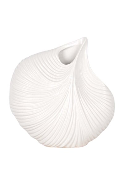 Sagebrook Home مزهرية كوني البيضاء