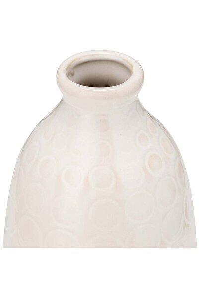Sagebrook Home CER, 9" CIRCLES VASE, BEIGE