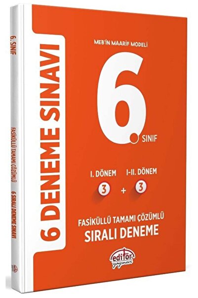 Editör Yayınevi Editör 6. Sınıf 6 Deneme Fasiküllü Editör Yayınları