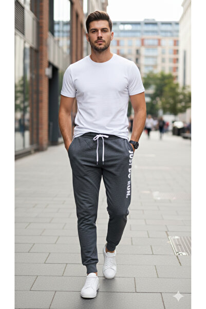 Serena Just Do Run men's track pants, dark grey