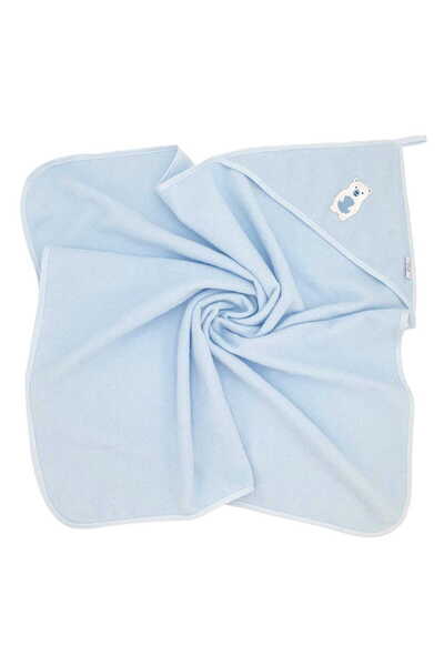 Bocioland Prosop de baie pentru copii Blue Polar Bear, prevazut cu capison de...