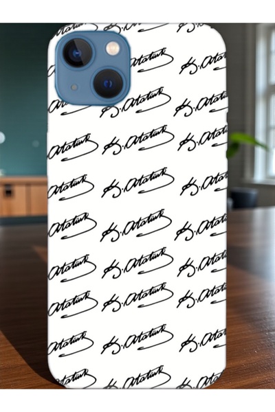 Poyem Aksesuar Atatürk Signature Design Case Compatible with iPhone 13 and 14