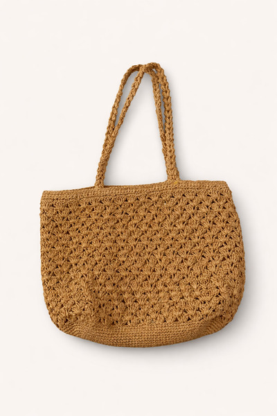 SİNGBADA El İşçiliği Dantel Örgü Hasır Omuz Çantası – Bohem Yaz Koleksiyonu