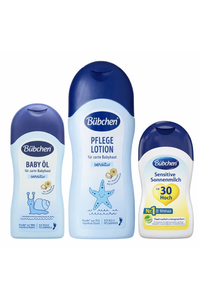 Bübchen Baby Oil 200ml + Baby Care Lotion 400ml + Baby Sunscreen Lotion Lsf 3...