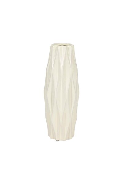 Sagebrook Home CER, 12" FLUTTER VASE, COTTON
