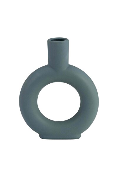 Sagebrook Home مزهرية دائرية مقطوعة من السيراميك، مقاس 9 بوصات، لون أزرق مخضر...