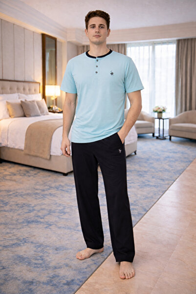 YUYİ POLO REPUBLICA 95% ΒΑΜΒΑΚΙ ΑΝΔΡΙΚΟ ΣΕΤ ΠΙΤΖΑΜΑΣ ΜΕ ΚΟΥΜΠΙΑ ΚΑΙ ΚΟΝΤΟ ΜΑΝ...