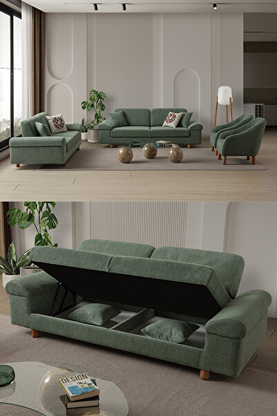 indes home Armada 3+3+1+1 Koltuk Takımı Yeşil